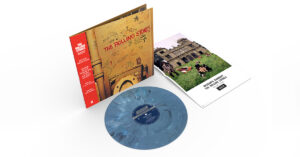 Beggars Banquet jacket, blue vinyl record, poster,